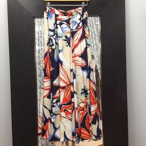 Roz & Ali multicolored formal maxi skirt size L